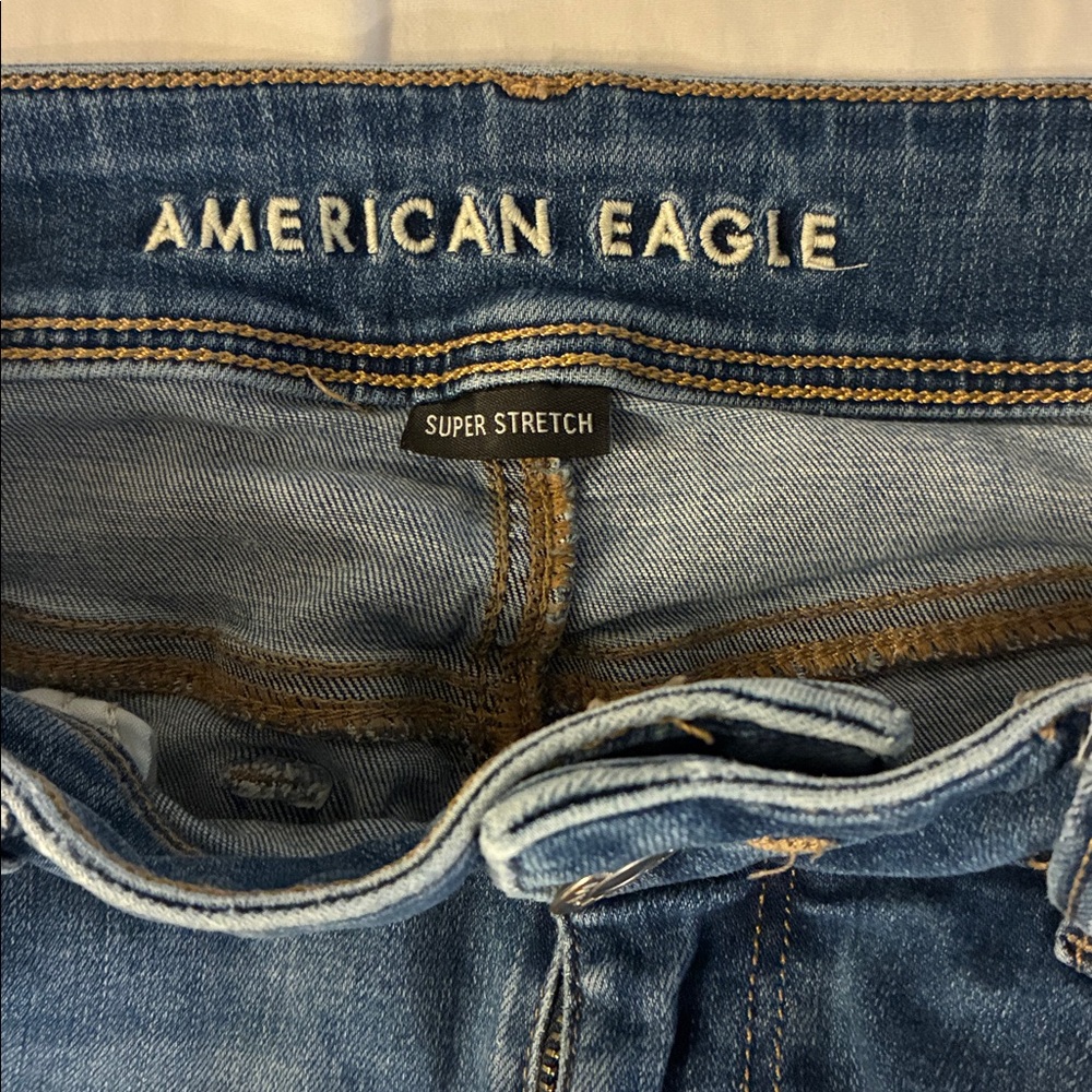 American Eagle Outfitters Blue Kick Boot Super Stretch Women’s 8 Short - Picture 4 of 12